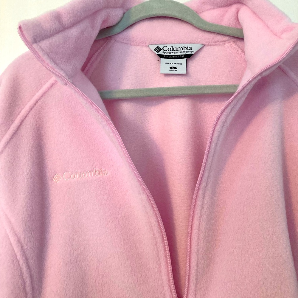 NEW Columbia Fleece Size L Pink Super Soft